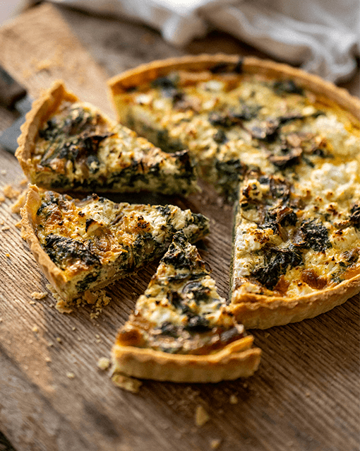 Stonegate Estate | Organic eggs | Nettle and goat's cheese tart