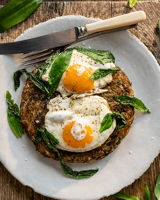 Stonegate Estate | Organic eggs | Wild garlic potato rösti | Recipes