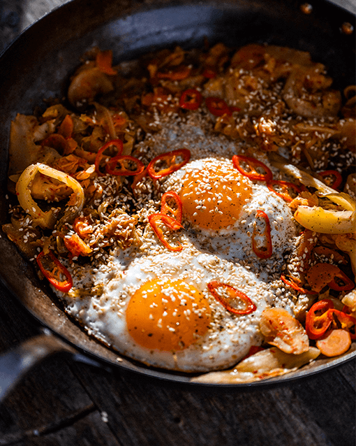 Stonegate Estate | Organic eggs | Spicy kimchi eggs | Recipes