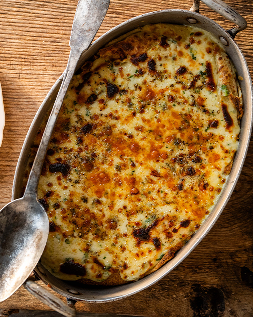 Savoury Blue Cheese Pancakes | Stonegate Estate Eggs