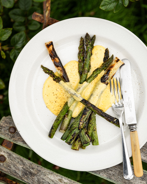 Barbecued Asparagus with Hollandaise | Stonegate Estate Eggs