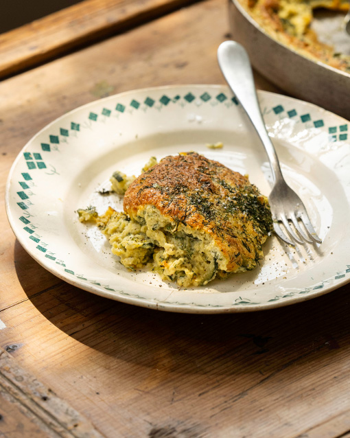 Courgette and Goat's Cheese Soufflé
