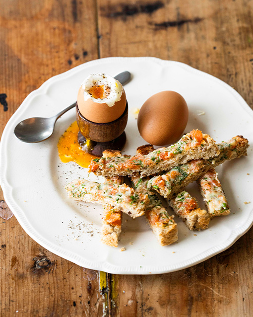 Gill Meller's Boiled Eggs with Smoked Trout Soldiers - Stonegate Estate