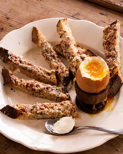 Gill Meller's Dippy Eggs with Smoky Bacon Soldiers - Stonegate Estate
